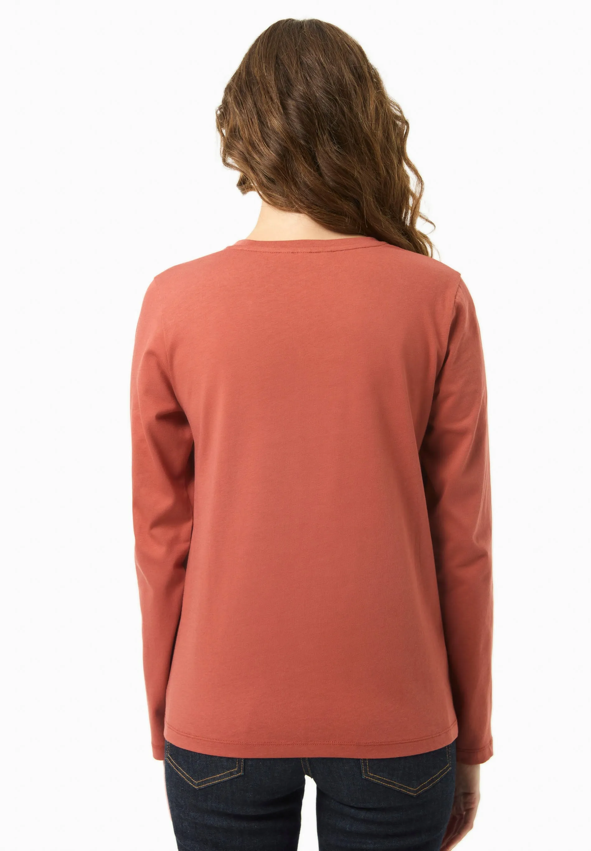 Women's Casual Long-Sleeved T-Shirt Cinnamon sold by Ivalo.com product image thumbnail 2