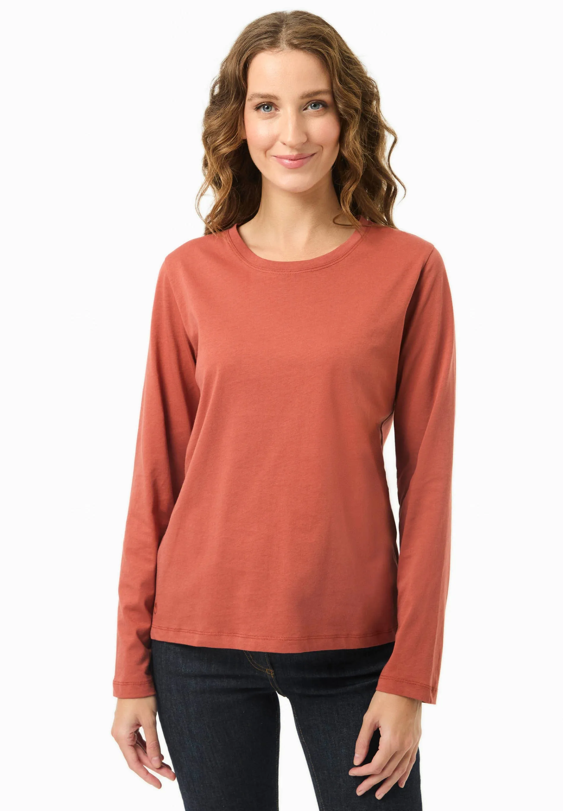 Women's Casual Long-Sleeved T-Shirt Cinnamon sold by Ivalo.com