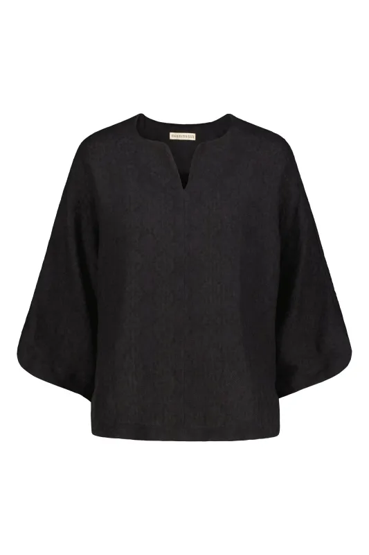 Lappo Linen-Wool Shirt Raven Black sold by Ivalo.com