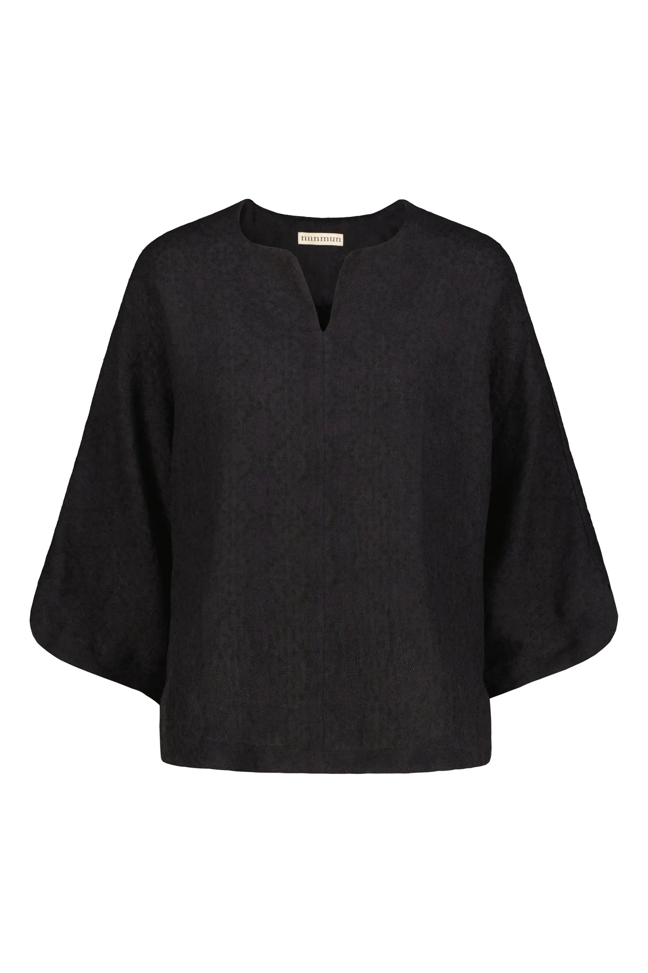 Lappo Linen-Wool Shirt Raven Black sold by Ivalo.com