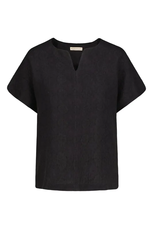 Lappo Linen-Wool Top Raven Black sold by Ivalo.com