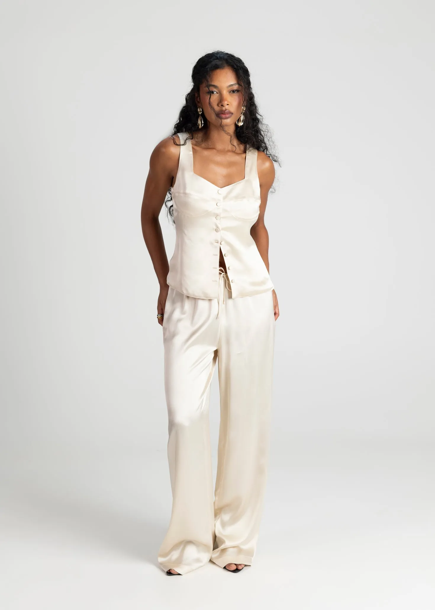 Giulia Satin Corset Top Champagne sold by Ivalo.com product image thumbnail 4