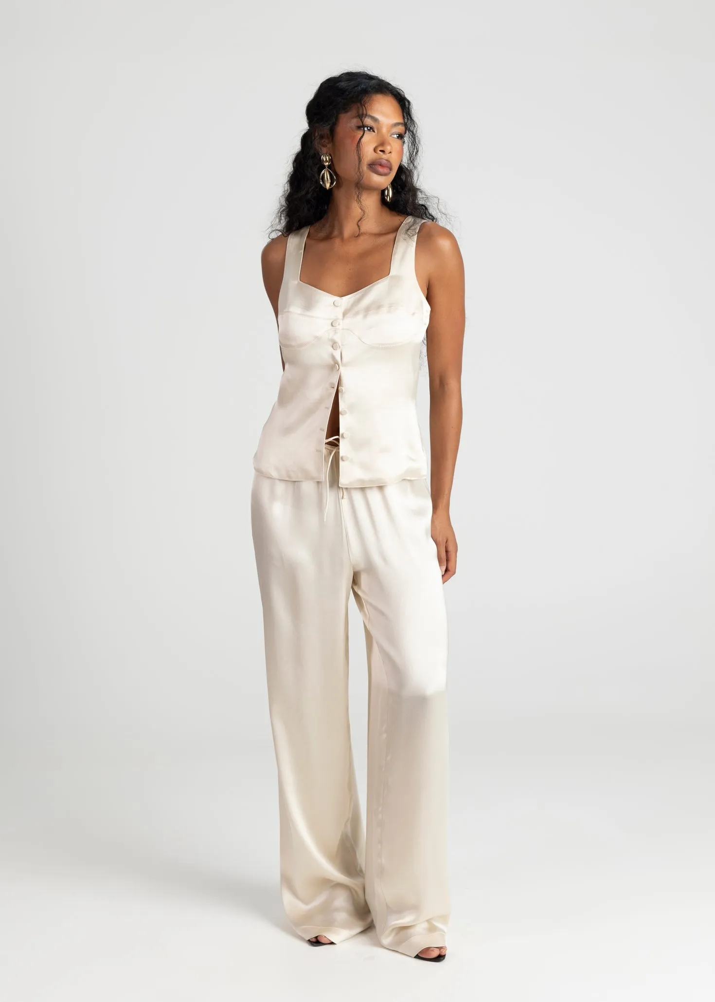 Giulia Satin Corset Top Champagne sold by Ivalo.com product image thumbnail 5