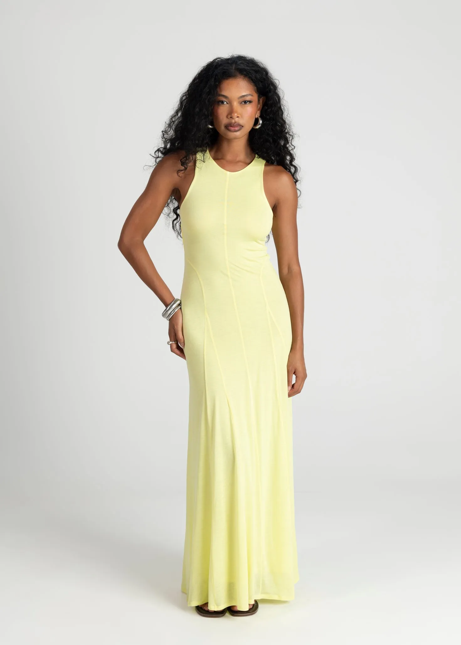 Florence Flowy Maxi Dress Lime sold by Ivalo.com