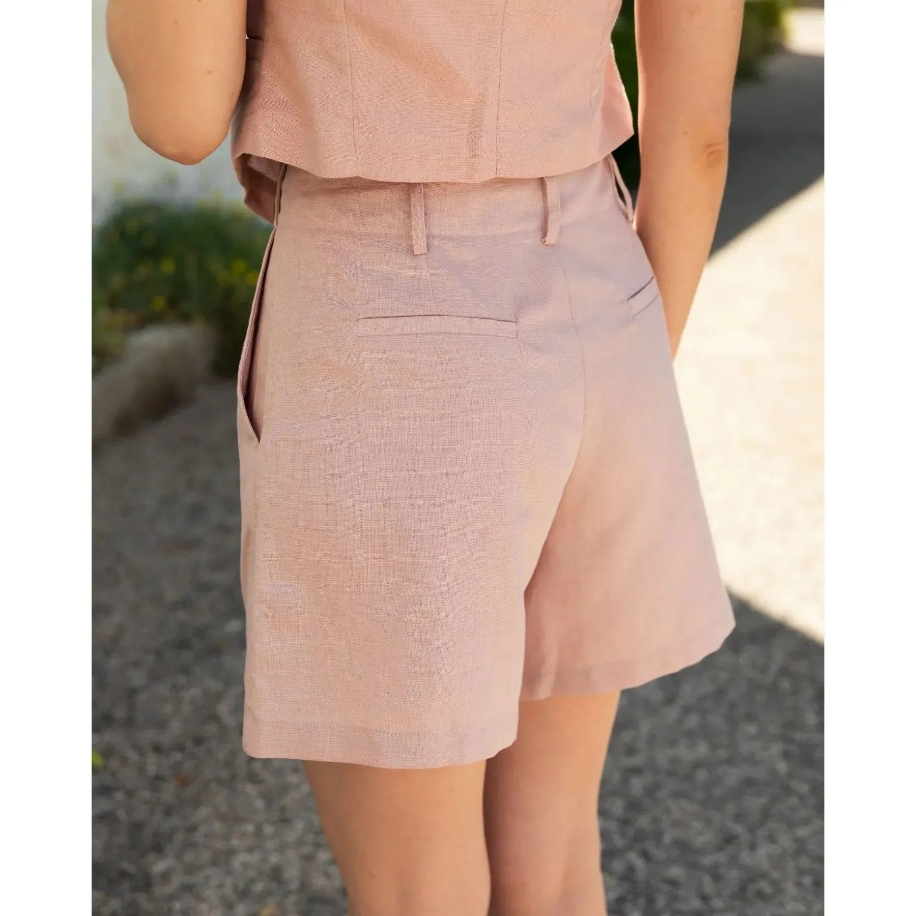 Cala Linen Blend Shorts Pink sold by Ivalo.com product image thumbnail 3