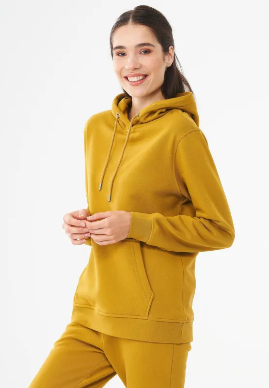 Women's Organic Cotton Hoodie With Kangaroo Pocket Tobacco sold by Ivalo.com