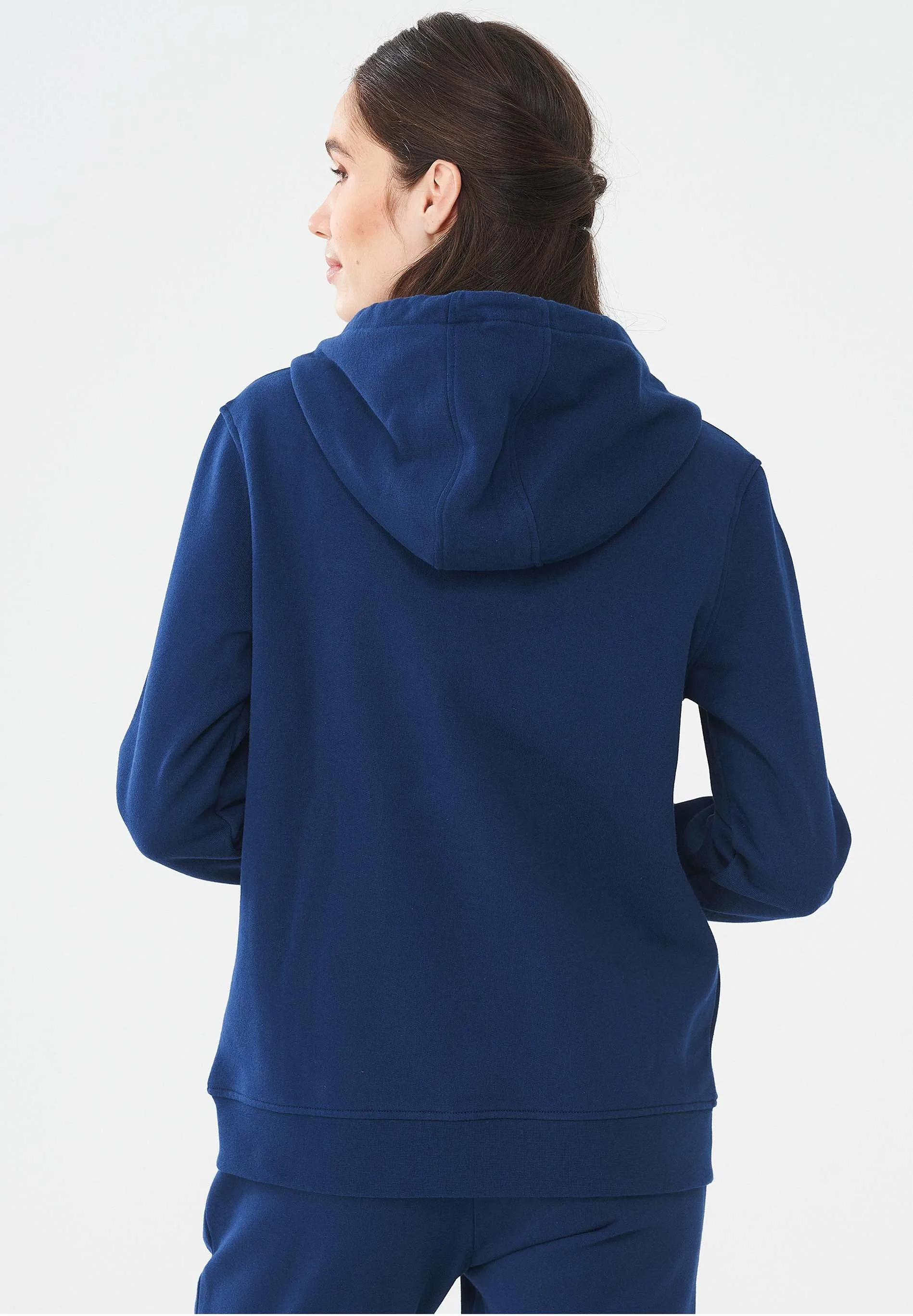 Women's Organic Cotton Zipper Hoodie Navy sold by Ivalo.com product image thumbnail 2