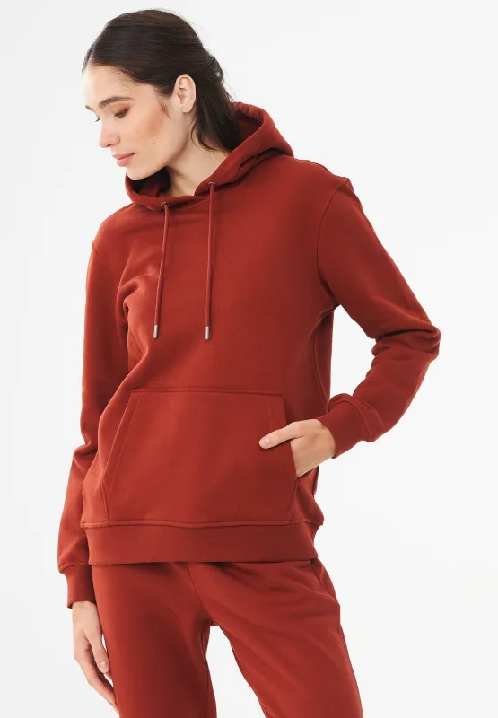 Women's Organic Cotton Hoodie With Kangaroo Pocket Ginger sold by Ivalo.com