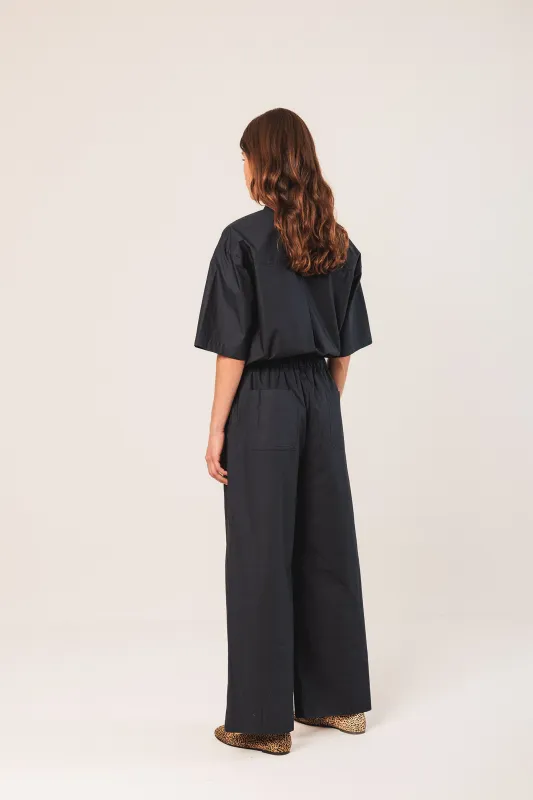 Elastic Cotton Pants Blue sold by Ivalo.com