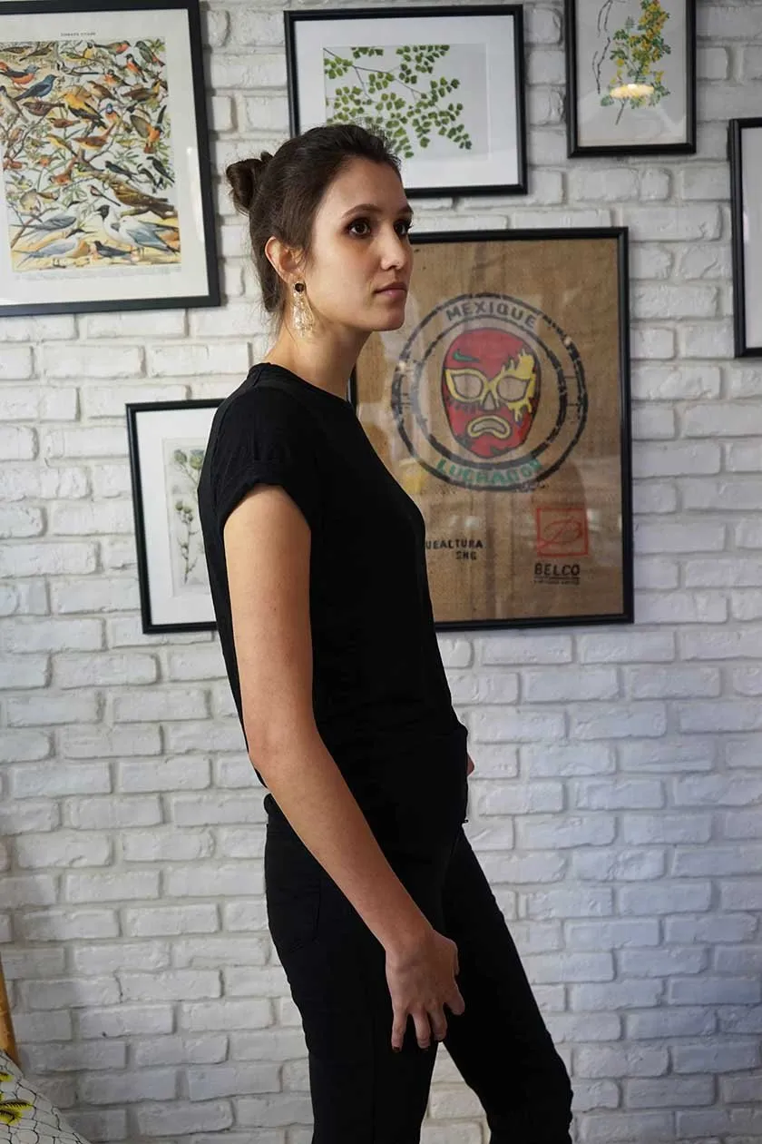 Zumoi Linen T-Shirt Black sold by Ivalo.com product image thumbnail 2