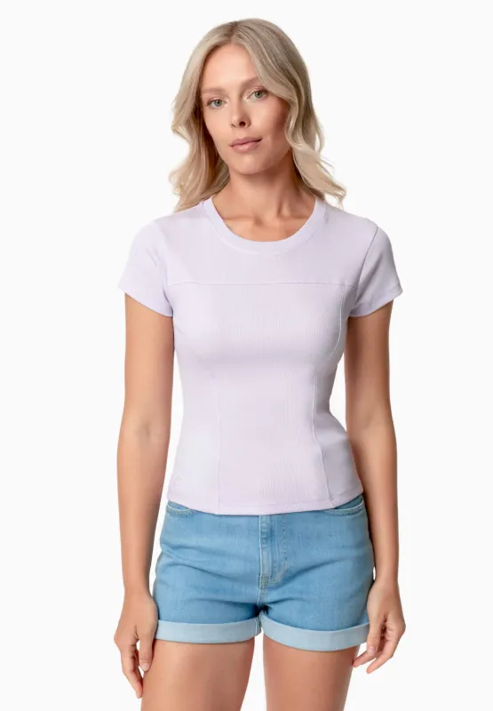 Tillda Ribbed T-Shirt Soft Lilac sold by Ivalo.com