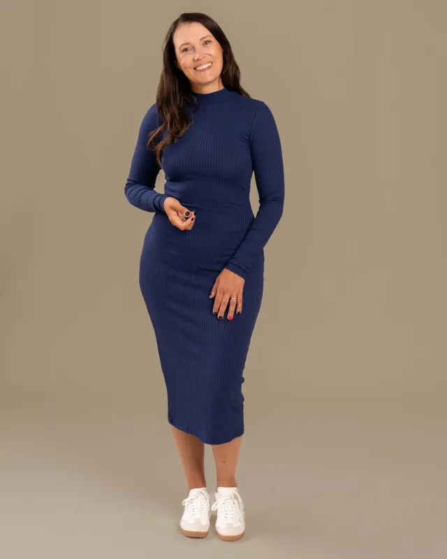 Ribbed Dress Ocean Blue sold by Ivalo.com