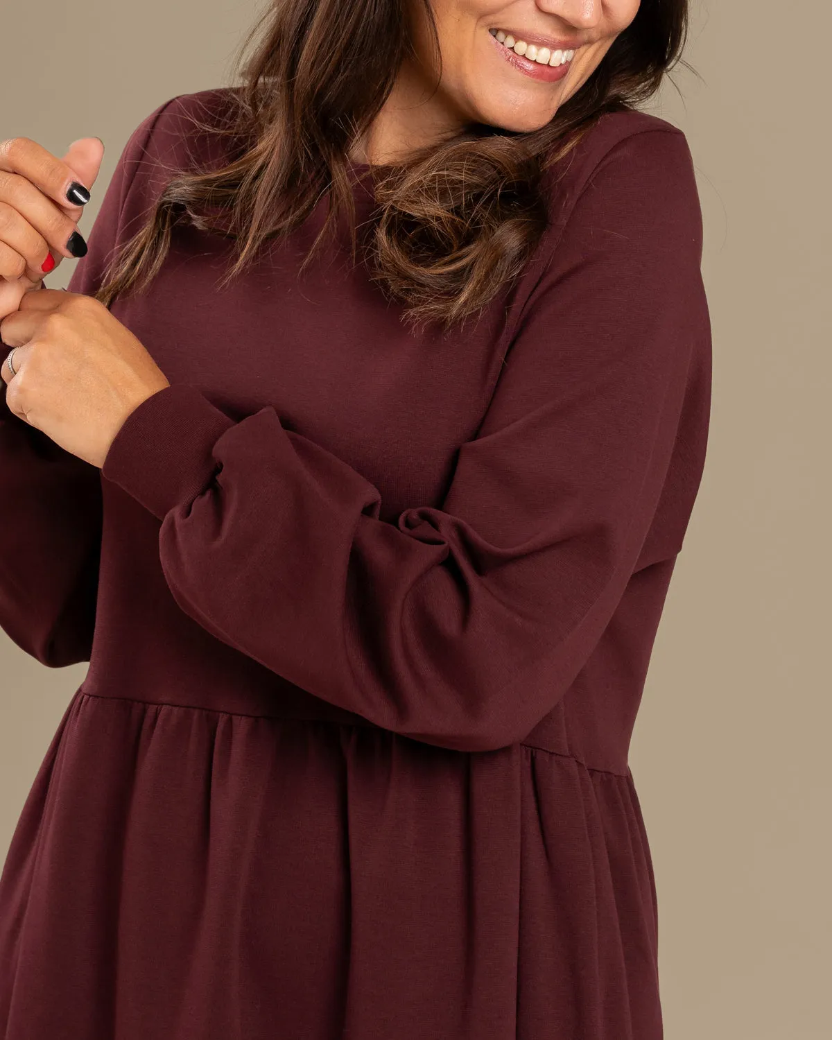 Long Sleeved Dress Burgundy sold by Ivalo.com product image thumbnail 3