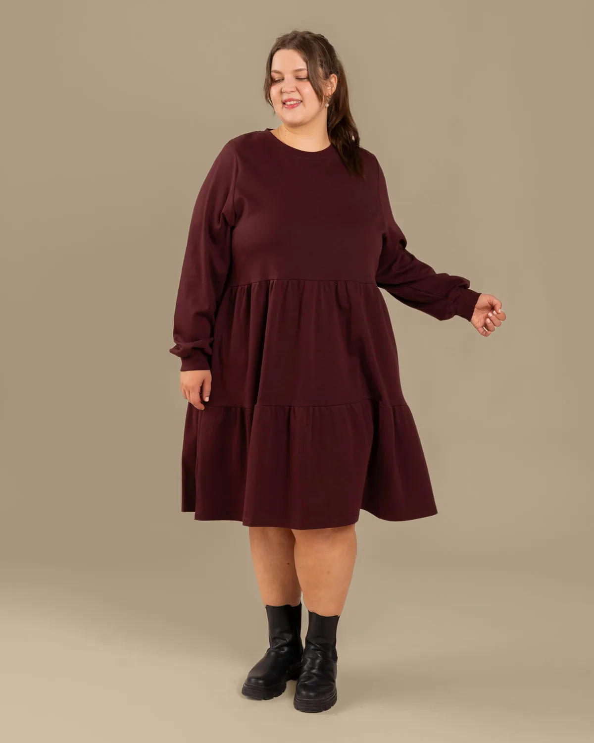 Long Sleeved Dress Burgundy sold by Ivalo.com product image thumbnail 5