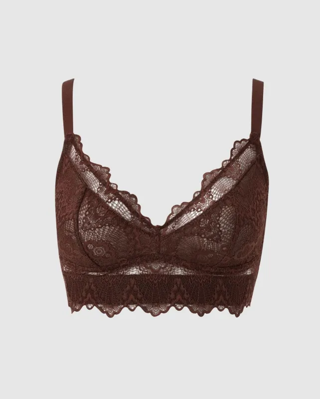 Lace Support Bra Coffee sold by Ivalo.com