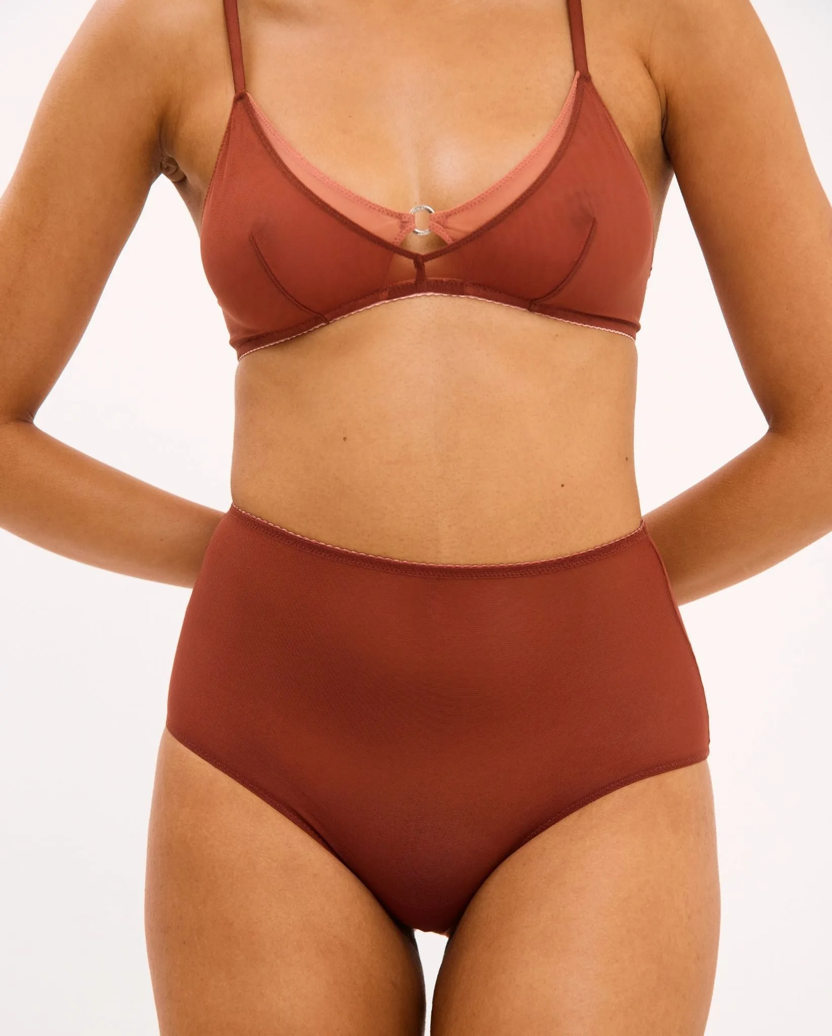 Mesh Highwaist Briefs Rust sold by Ivalo.com product image thumbnail 3