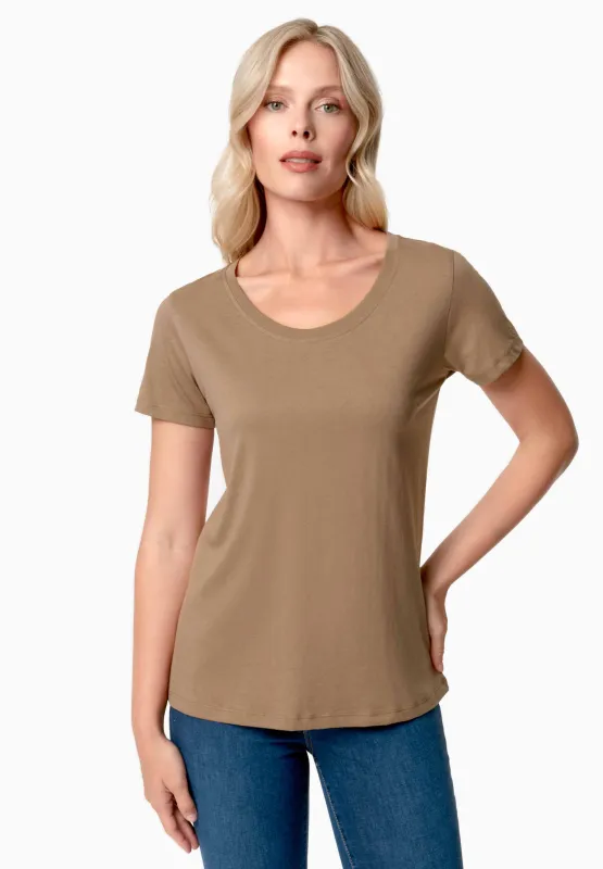 Tijeen T-Shirt Brown sold by Ivalo.com