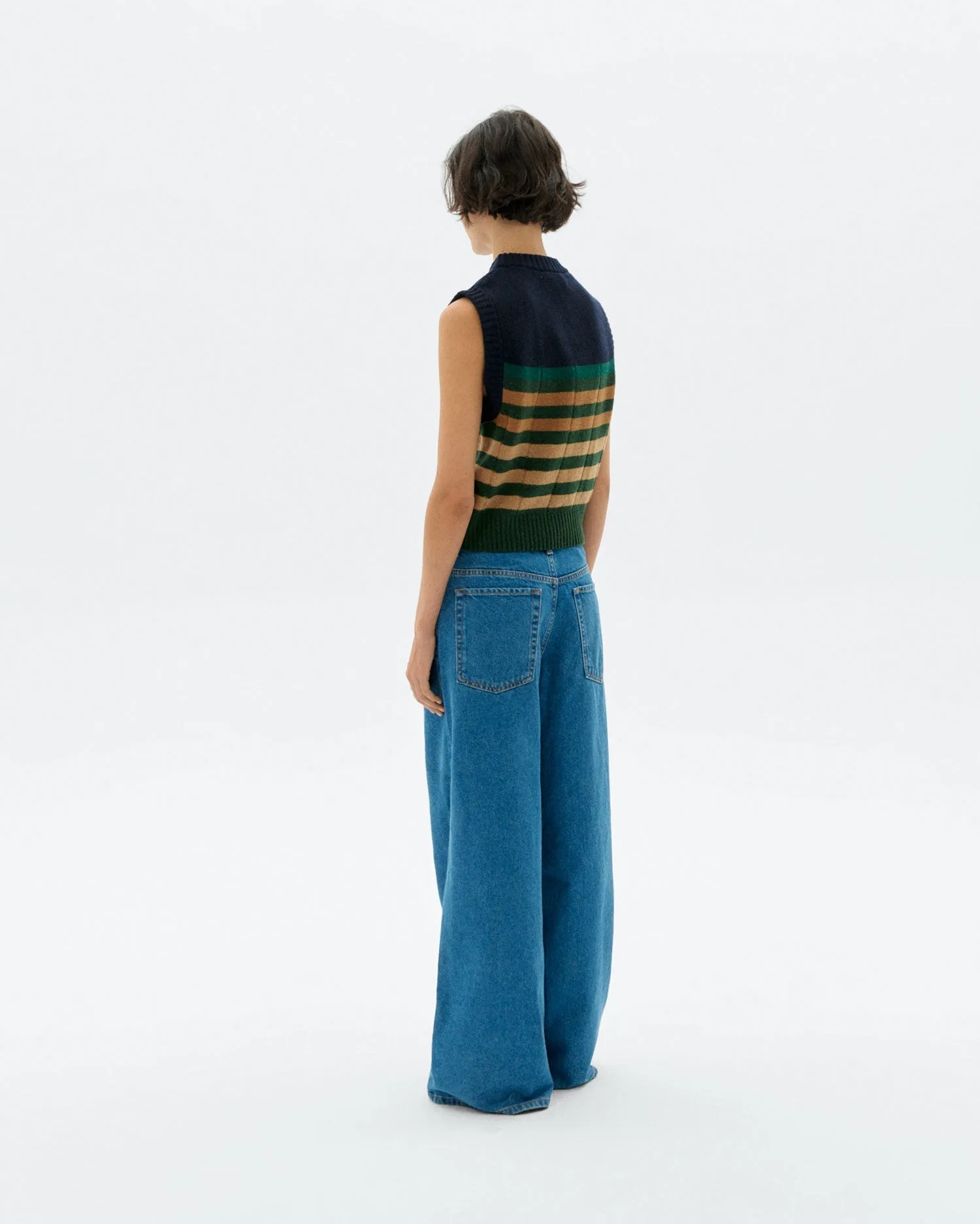 Sherry Vest Knitted Wool Yellow Striped sold by Ivalo.com product image thumbnail 4