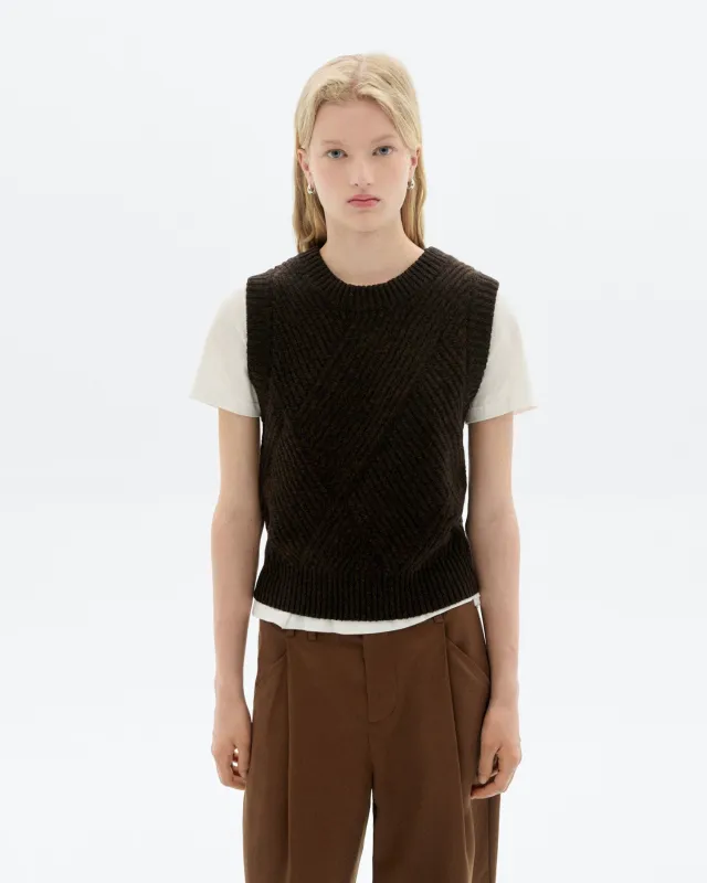 Kaia Vest Knitted Wool Brown sold by Ivalo.com