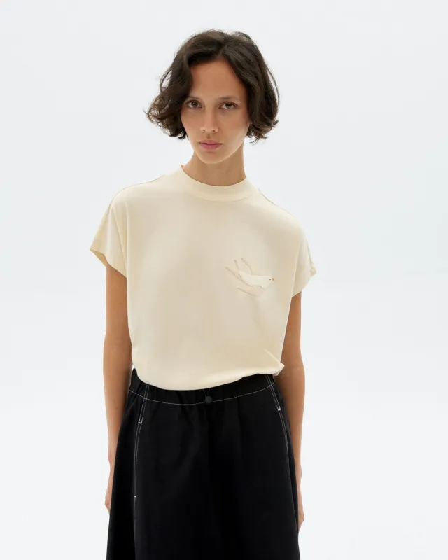 Volta T-Shirt Hand Embroidered Bird sold by Ivalo.com