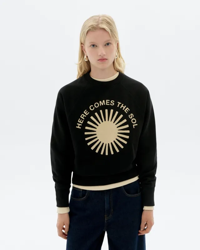Bonnie Sweatshirt Black Retro Ecru Sun sold by Ivalo.com