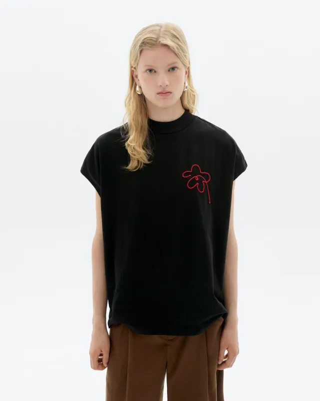 Volta T-Shirt Hand Embroidered Flower sold by Ivalo.com