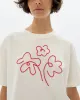 Lucia Hand Embroidered Flower T-Shirt White sold by Ivalo.com