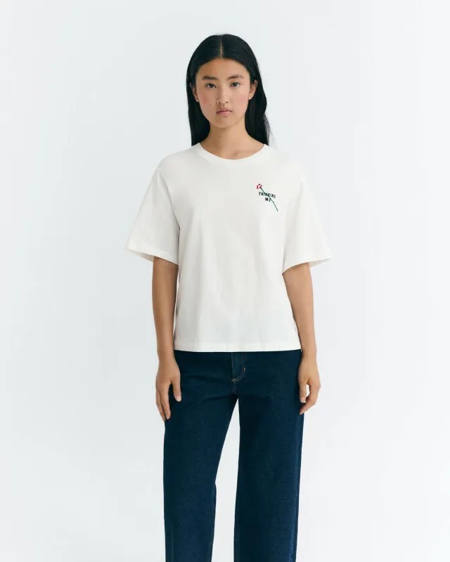 Lucia T-Shirt Embroidered Flor TM White sold by Ivalo.com