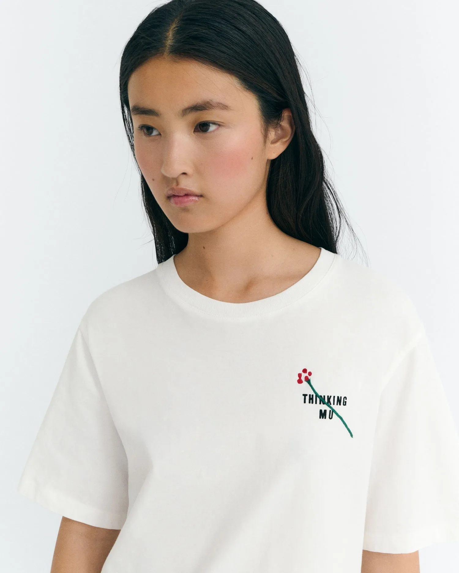 Lucia T-Shirt Embroidered Flor TM White sold by Ivalo.com product image thumbnail 2