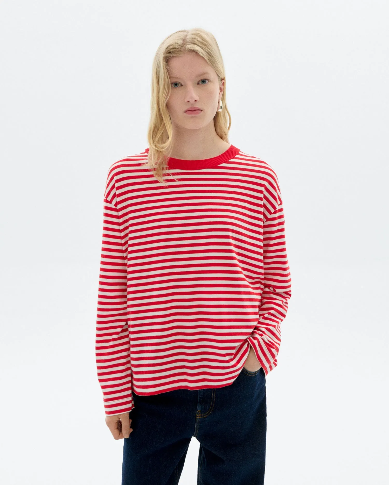 Emily R Long Sleeve Striped T-Shirt Red/White sold by Ivalo.com