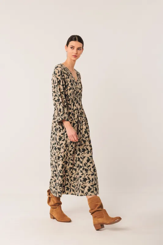 Viscose Midi Dress Beige sold by Ivalo.com