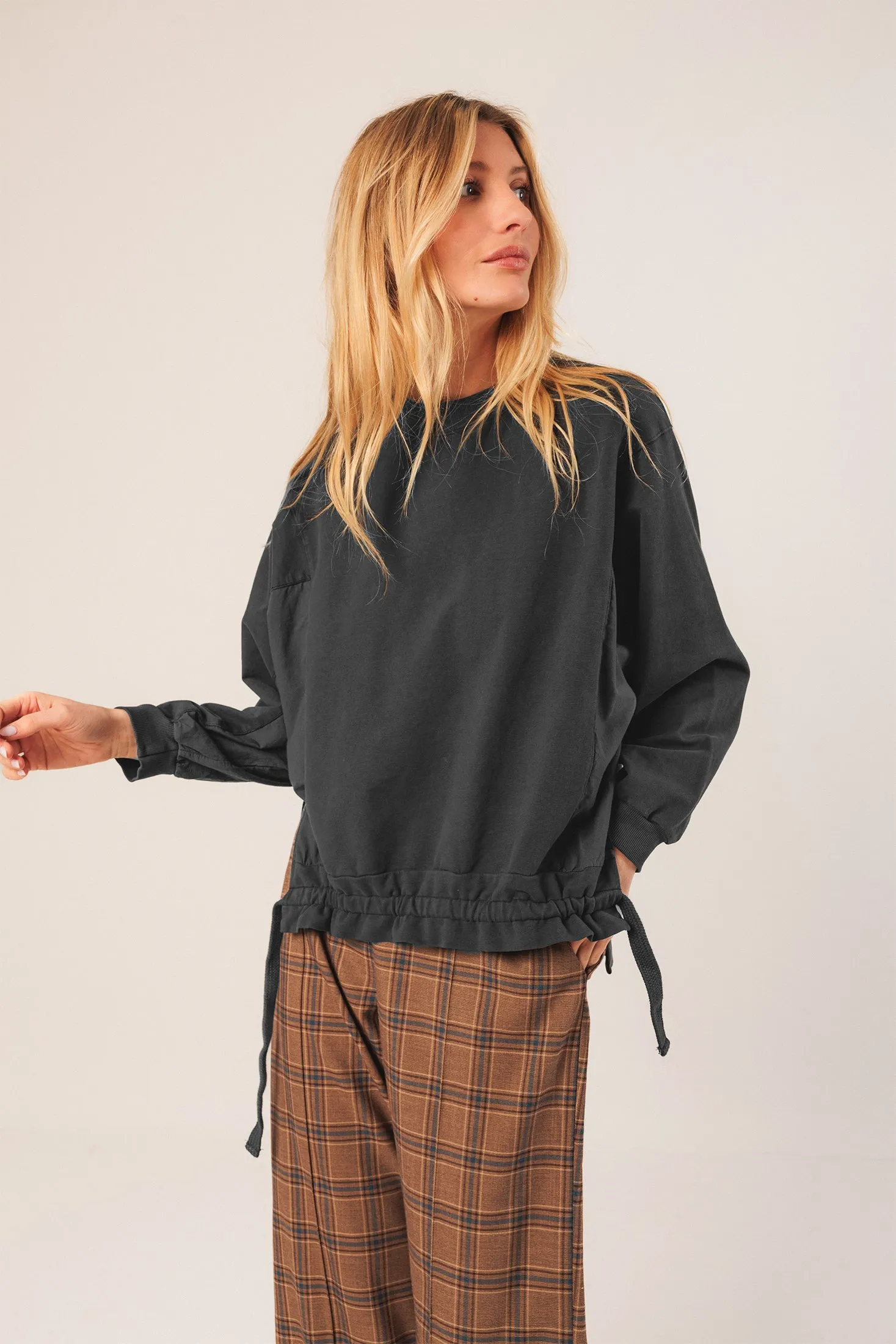 Cotton Terry Looped Sweatshirt Blue sold by Ivalo.com