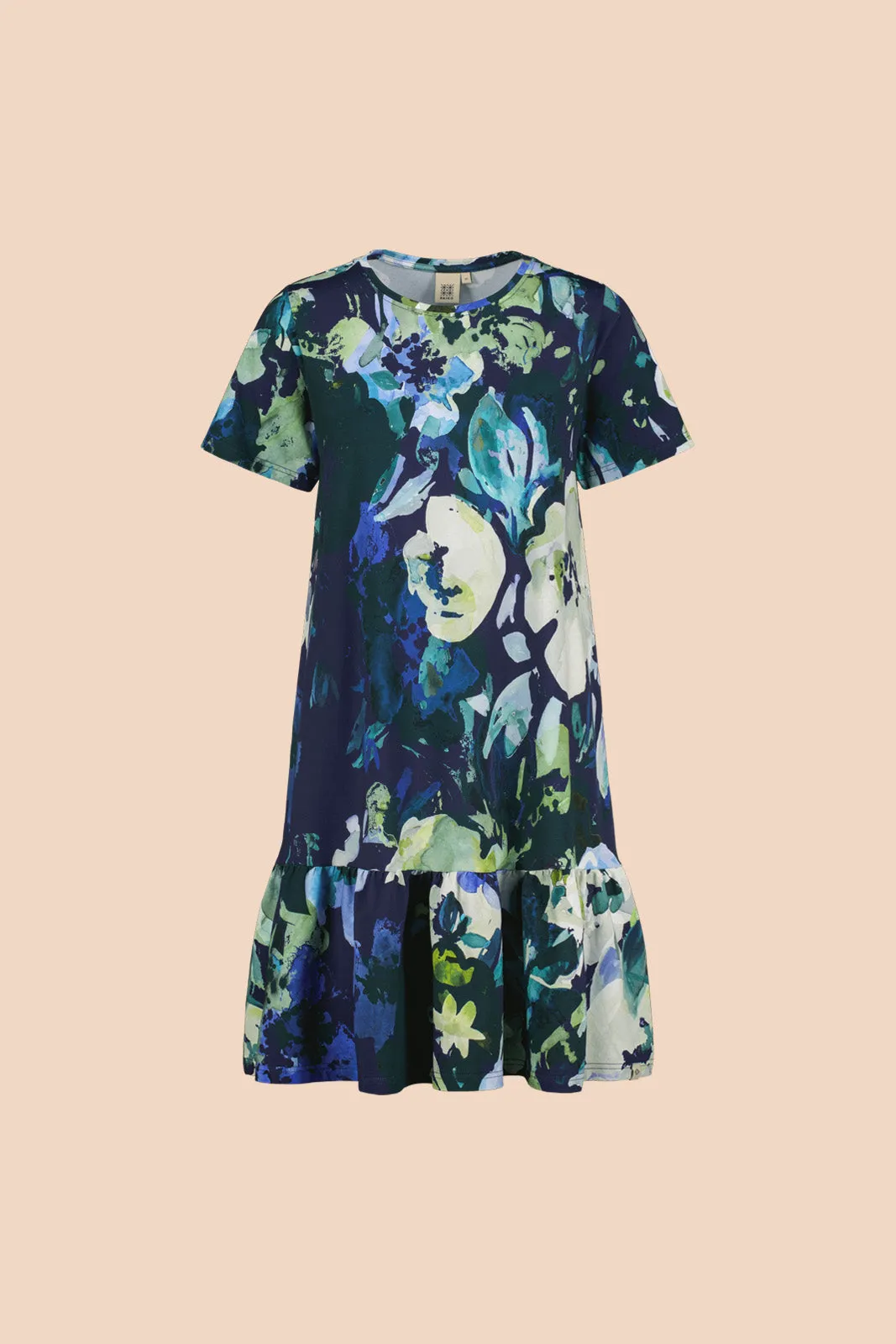 Ruffle T-shirt Dress Blue Anemone sold by Ivalo.com