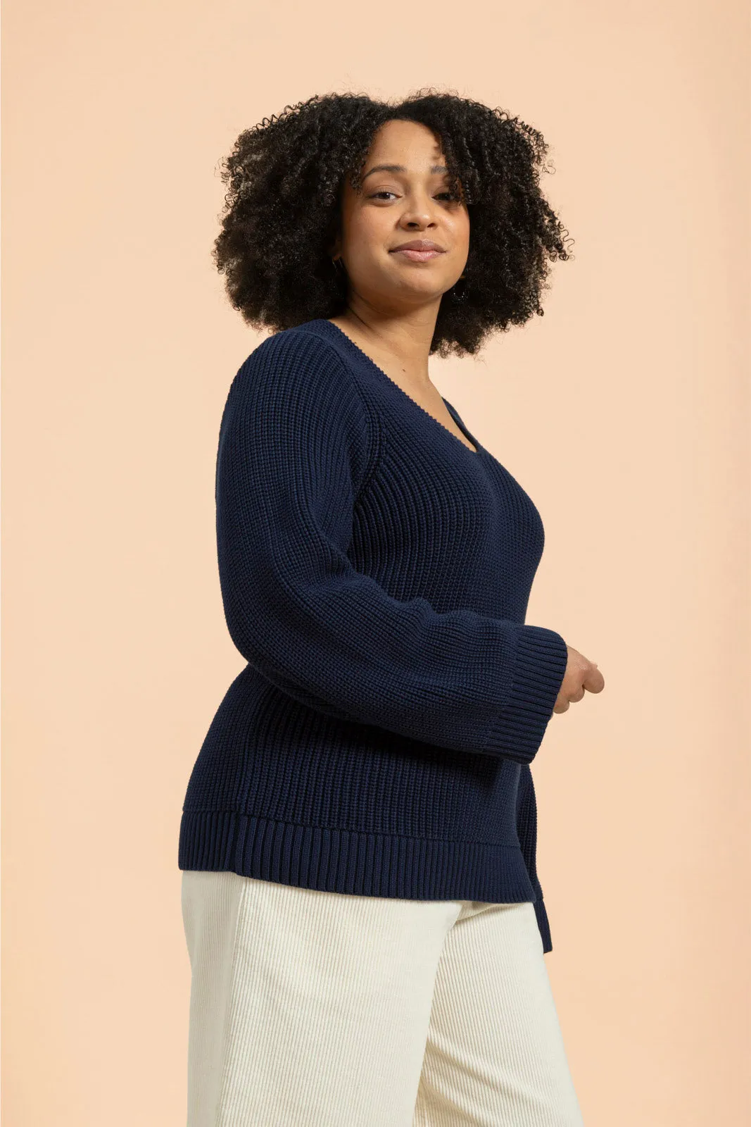 V-neck Jumper Navy sold by Ivalo.com