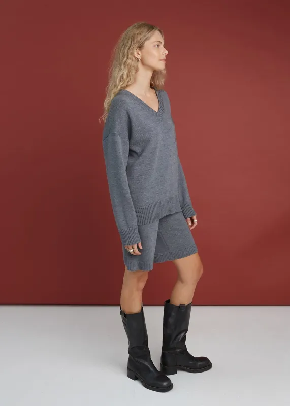 V-Neck Merino Wool Knitted Sweater sold by Ivalo.com