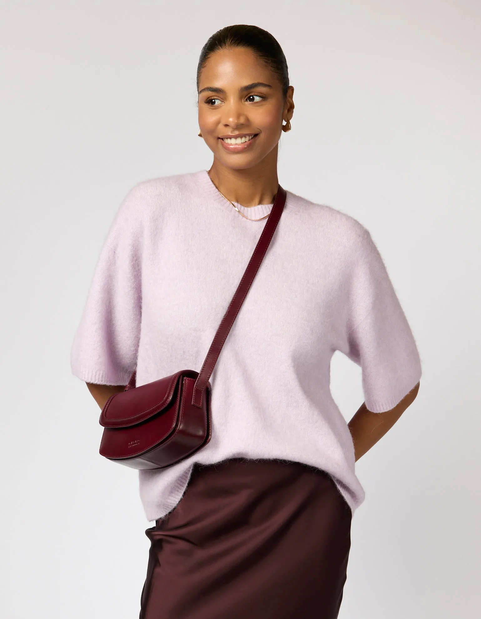 Kendalini Bag Classic Leather Dark Cherry sold by Ivalo.com