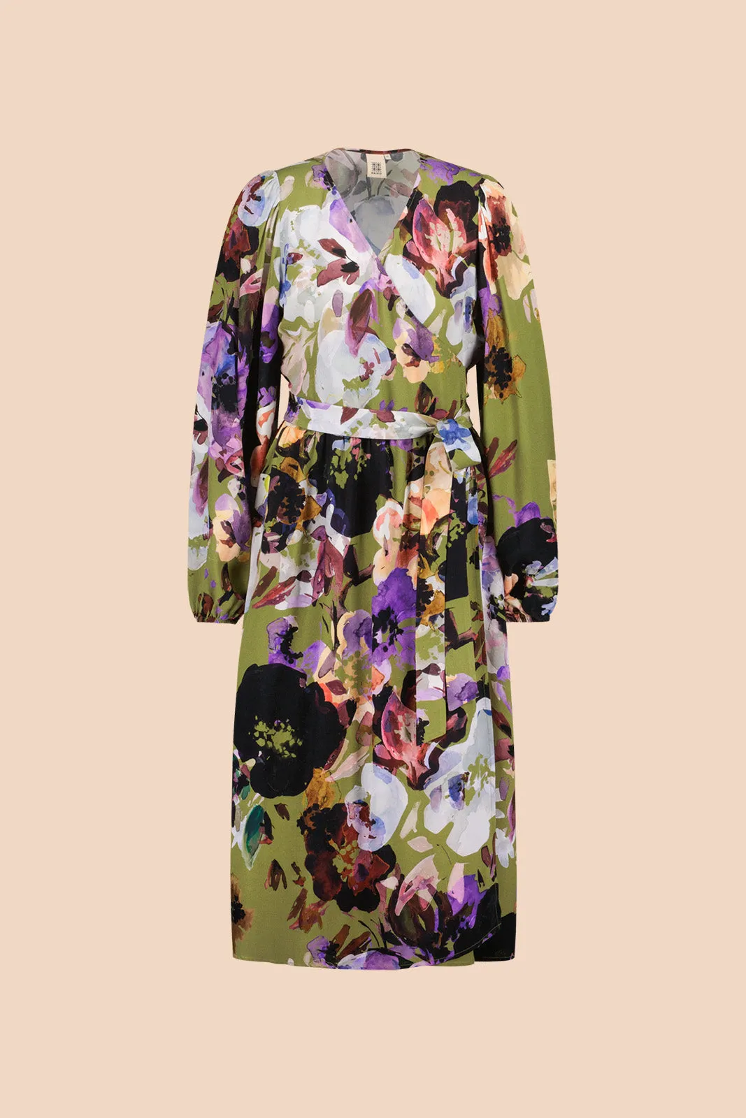 Wrap Midi Dress Olive Anemone sold by Ivalo.com product image thumbnail 3