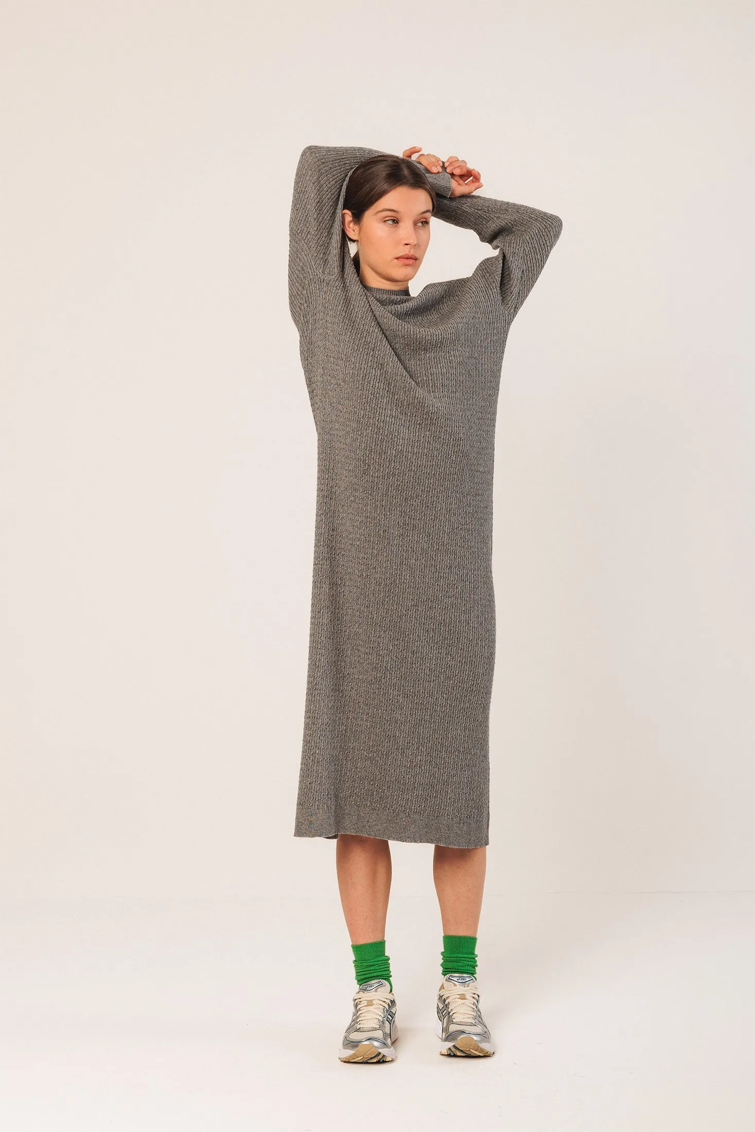 Wide Cable Knit Dress Grey sold by Ivalo.com product image thumbnail 4