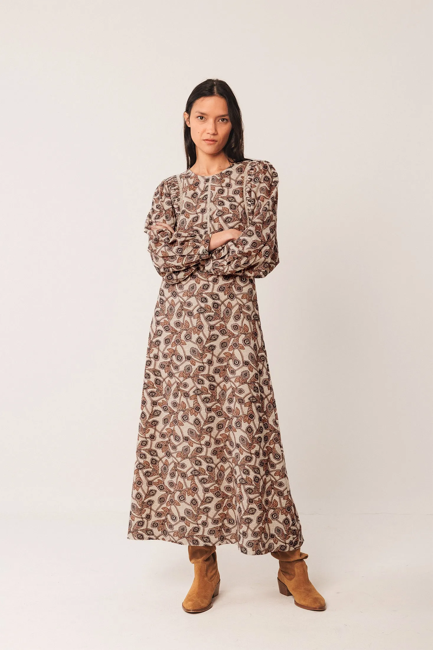 Crepe Cotton Dress Beige sold by Ivalo.com product image thumbnail 4