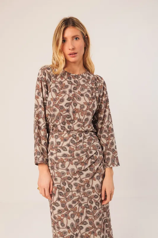 Crepe Cotton Blouse Beige sold by Ivalo.com