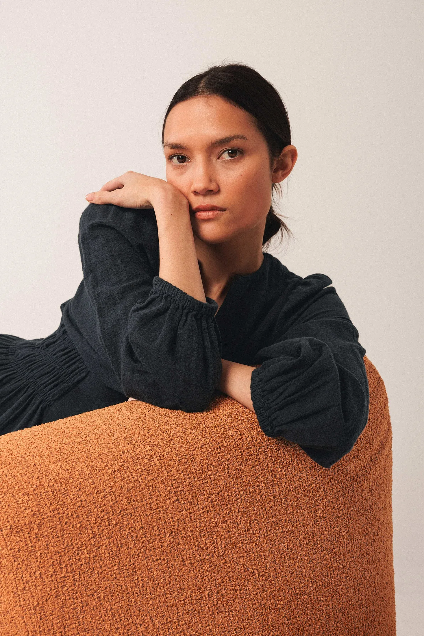 Crepe Cotton Dress Navy sold by Ivalo.com product image thumbnail 3