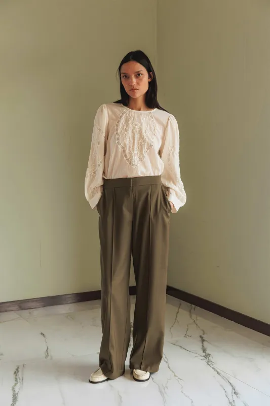 Paty Straight Pants Brown sold by Ivalo.com