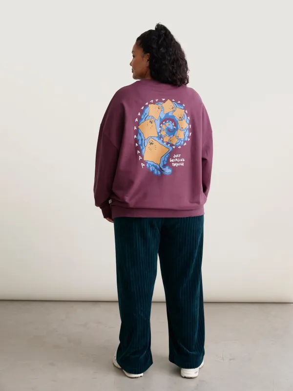Swirling Sweatshirt Purple sold by Ivalo.com
