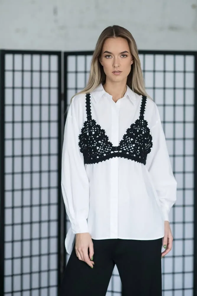 Crochet Merino Wool Bralette Top sold by Ivalo.com