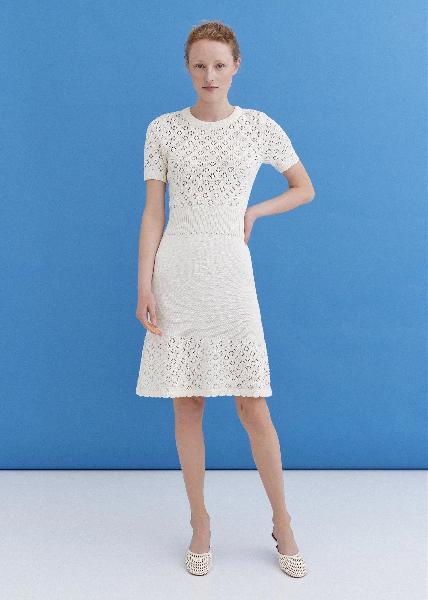 Knitted Cotton Lace Dress sold by Ivalo.com