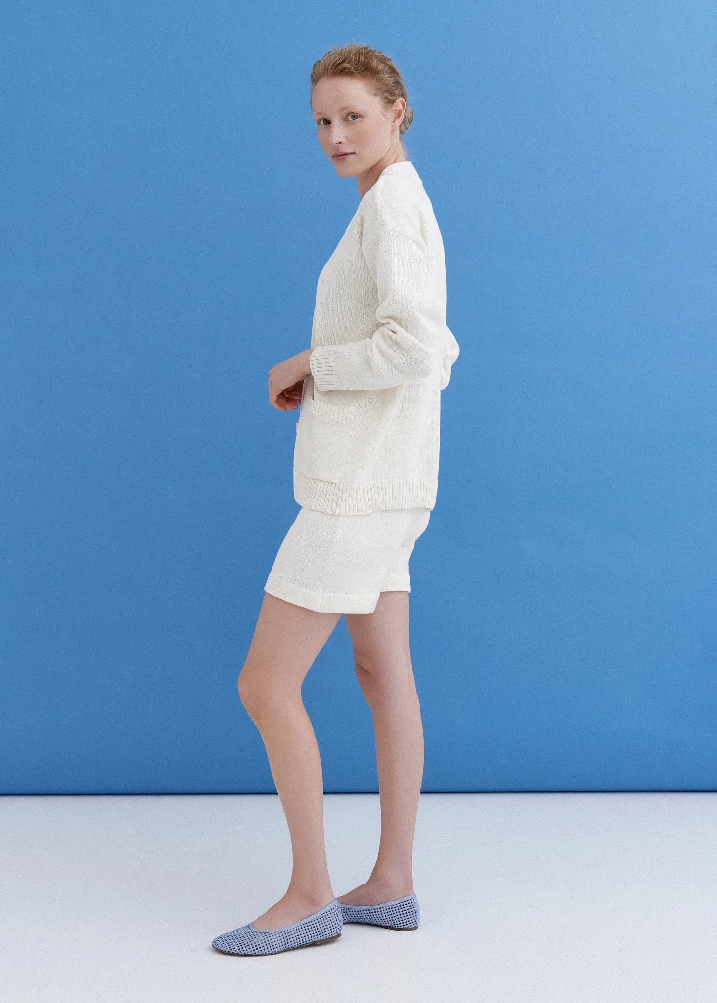 Knitted Cotton Cardigan and Shorts Set sold by Ivalo.com product image thumbnail 3