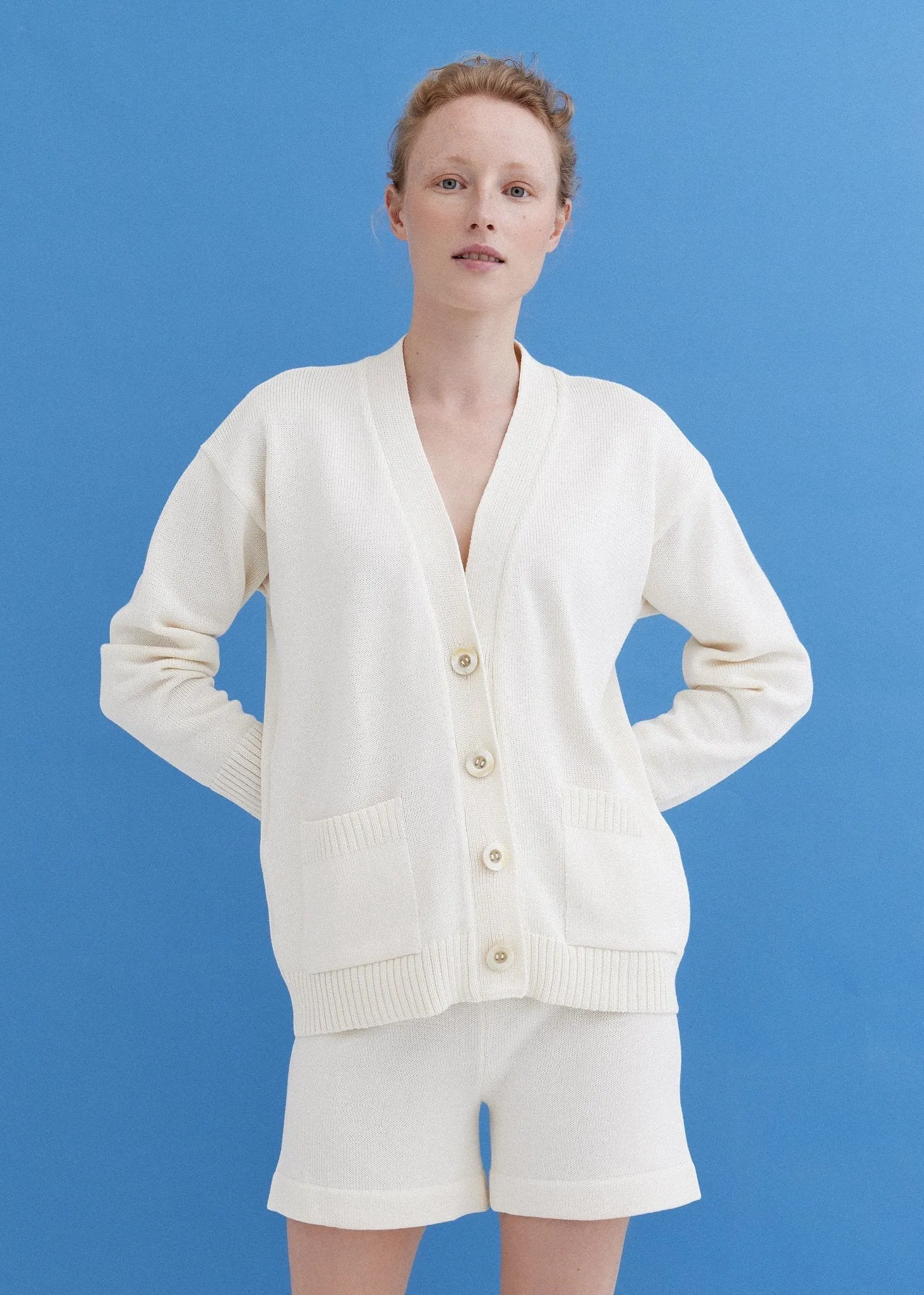 Knitted Cotton Cardigan and Shorts Set sold by Ivalo.com product image thumbnail 4