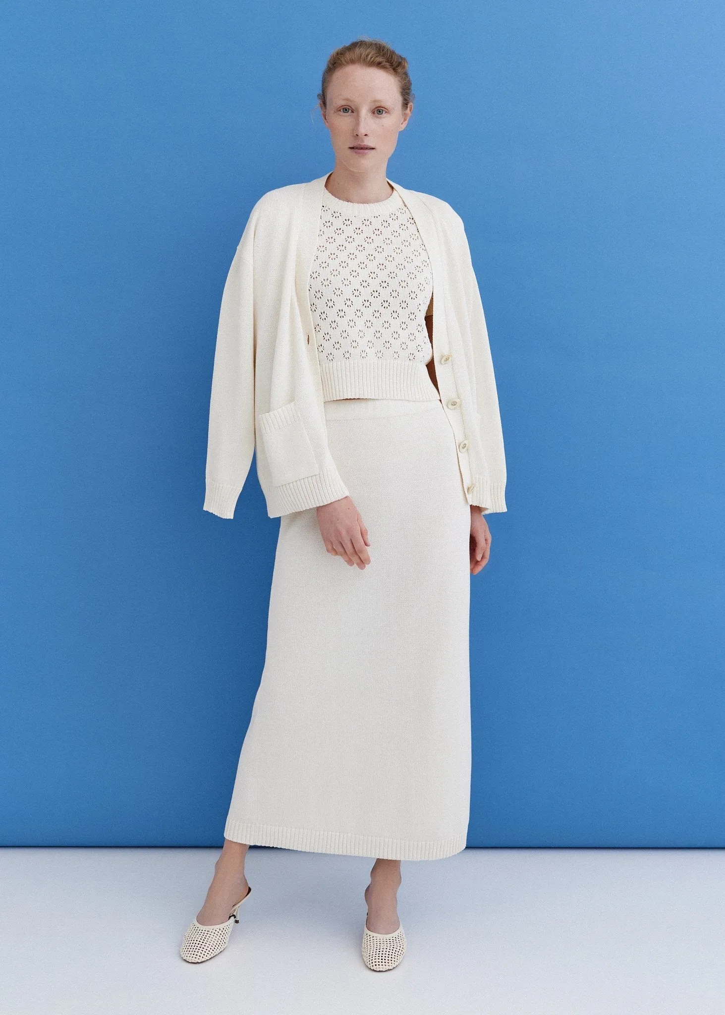 Knitted Cotton Lace Top and Skirt Set sold by Ivalo.com product image thumbnail 4