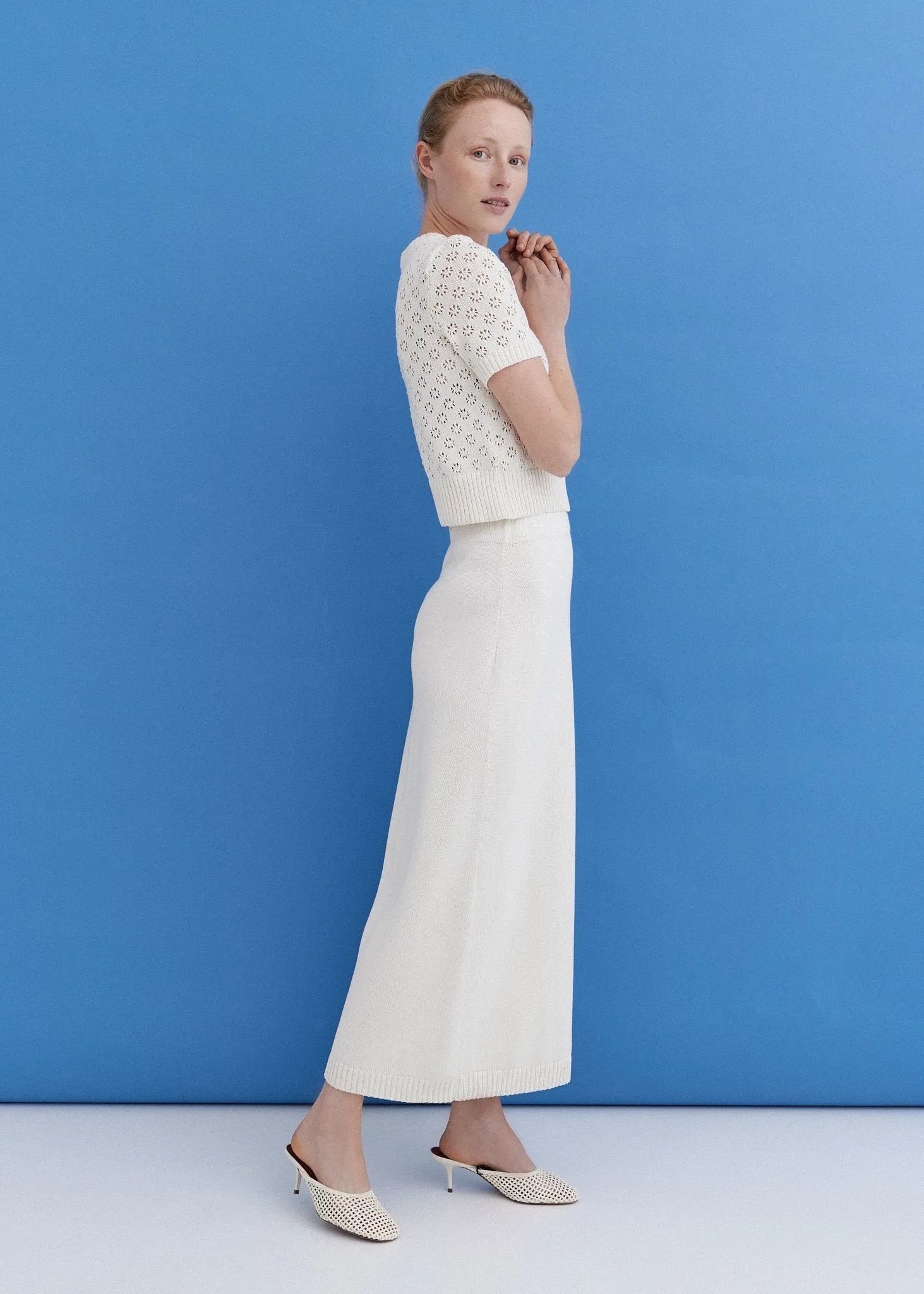 Knitted Cotton Lace Top and Skirt Set sold by Ivalo.com product image thumbnail 2