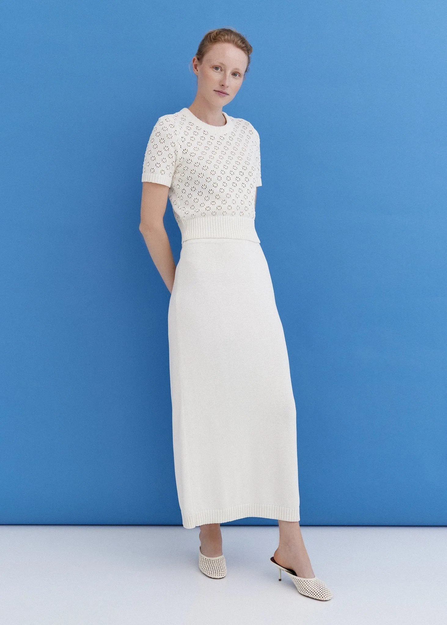 Knitted Cotton Lace Top and Skirt Set sold by Ivalo.com product image thumbnail 3